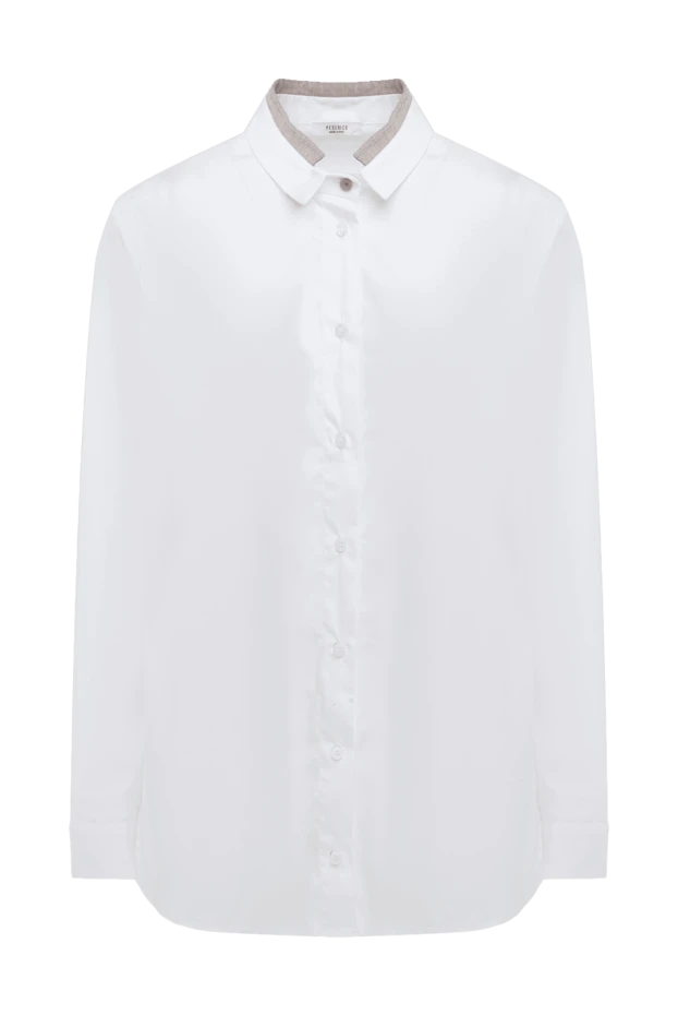 Peserico женские блуза из хлопка и полиамида белая женская купить с ценами и фото 147110 - фото 1