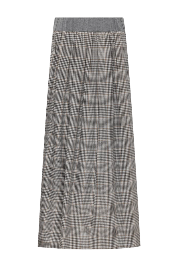 Gray cotton skirt for women