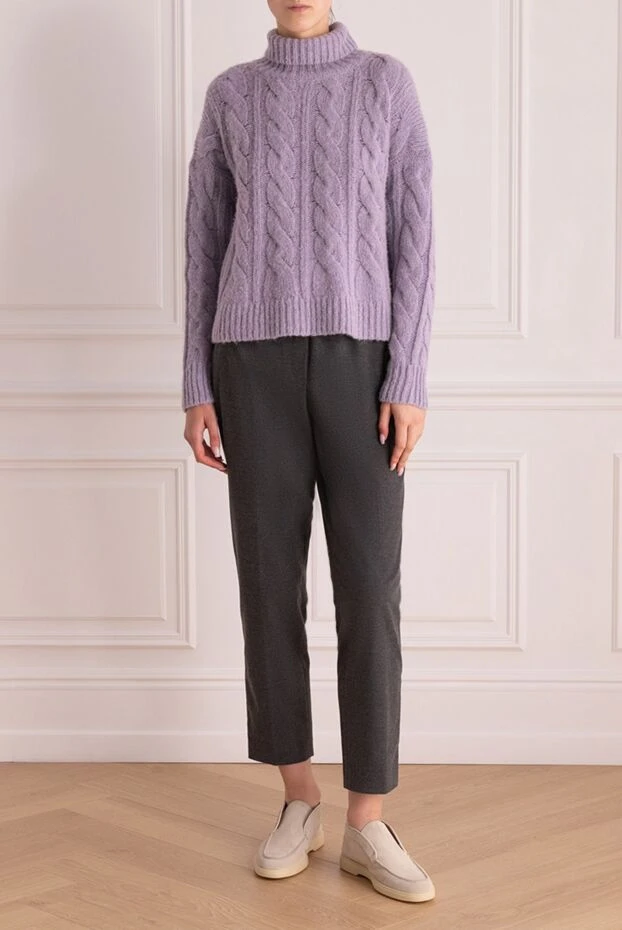 Peserico woman purple wool and polyamide jumper for women buy with prices and photos 147140 - photo 2