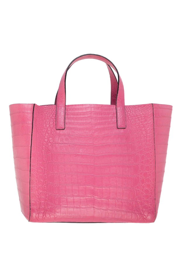 Women's large pink alligator leather bags