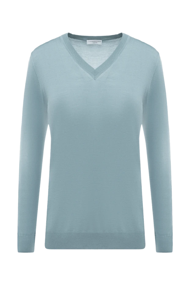 Cashmere & Silk Milano woman blue jumper for women buy with prices and photos 147159 - photo 1