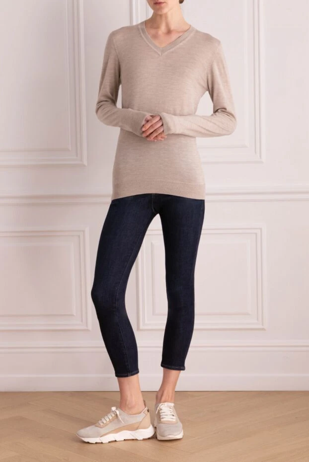 Cashmere & Silk Milano woman beige jumper for women buy with prices and photos 147162 - photo 2