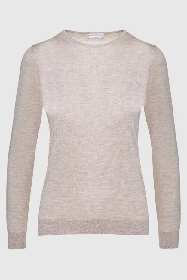 Cashmere & Silk Milano beige lightweight womens jumper 147170 - photo 1