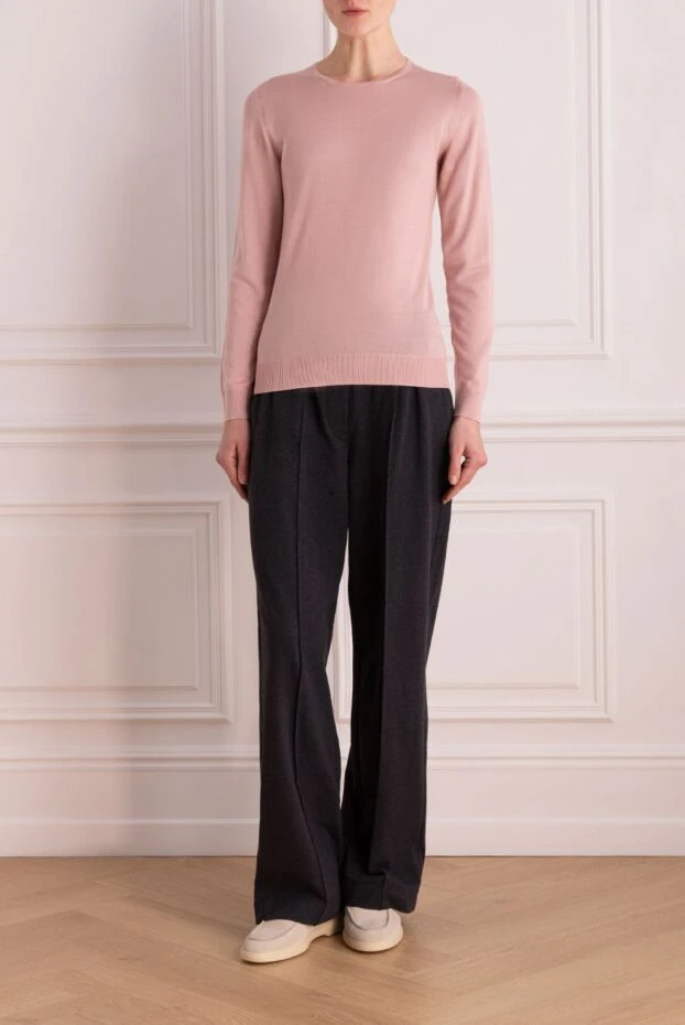 Cashmere & Silk Milano woman pink wool jumper for women buy with prices and photos 147173 - photo 2