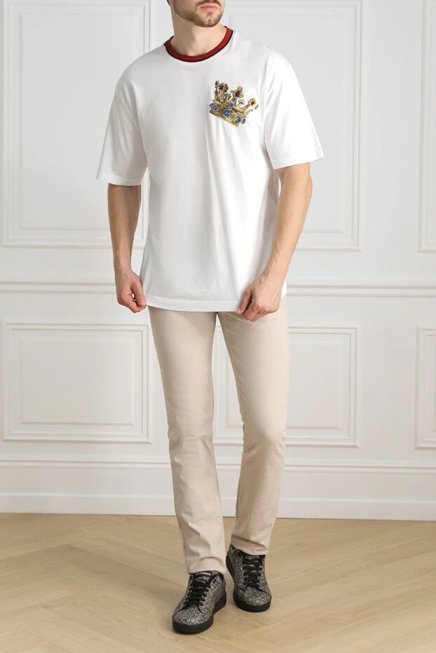 Dolce & Gabbana man white cotton t-shirt for men 147218 - photo 2