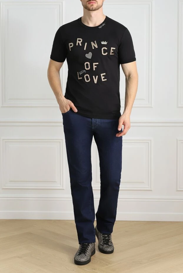 Dolce & Gabbana мужские футболка из хлопка черная мужская купить с ценами и фото 147224 - фото 2