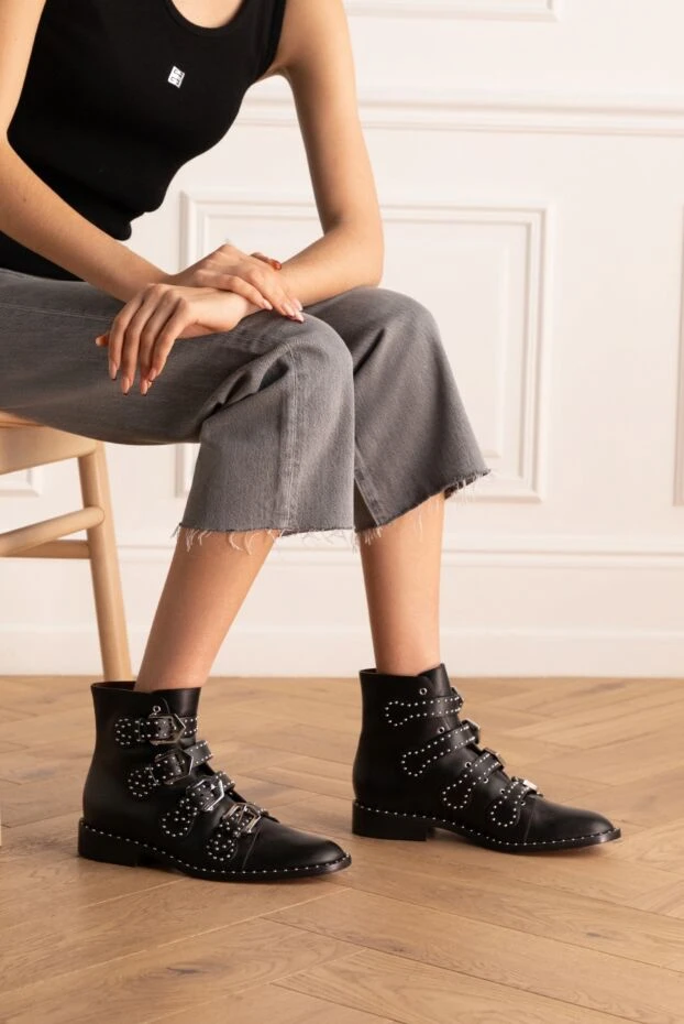 Givenchy женские ботинки из кожи черные женские купить с ценами и фото 147249 - фото 2