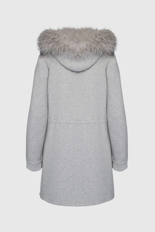 Loro Piana woman gray cashmere and nylon coat for women buy with prices and photos 147252 - photo 2