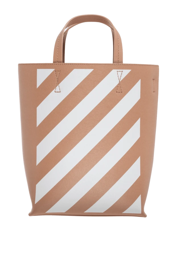 Off-White women's beige and white leather tote bag 147260 - photo 1