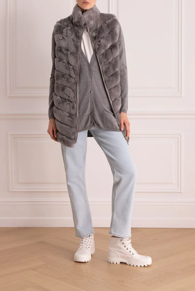 Max&Moi woman vest made of natural fur and polyester, gray for women buy with prices and photos 147272 - photo 2