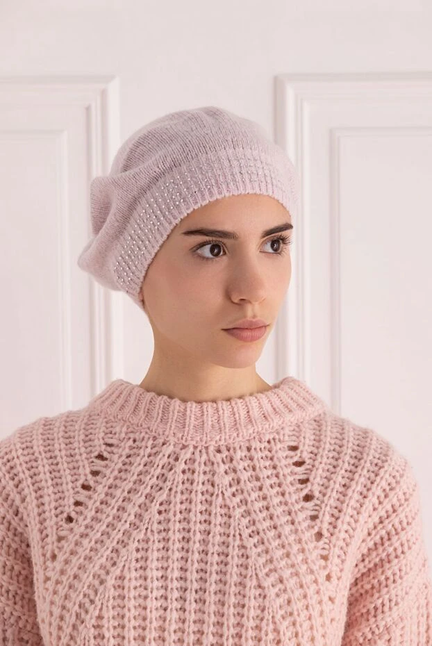 Max&Moi woman pink cashmere beret for women 147283 - photo 2