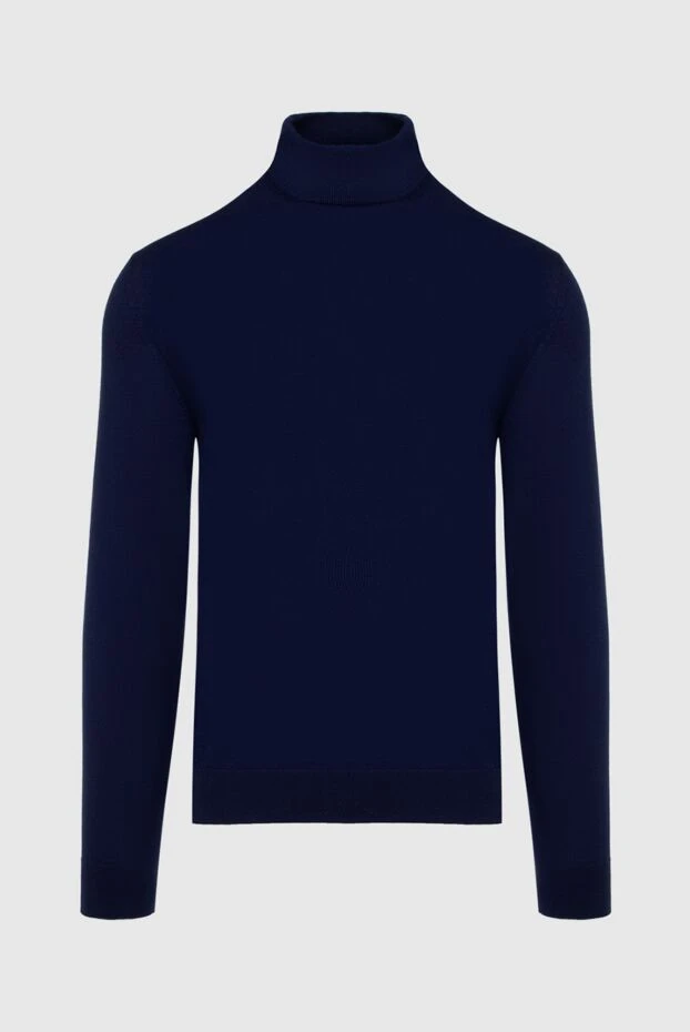 Cesare di Napoli man men's blue wool jumper with stand-up collar buy with prices and photos 147326 - photo 1