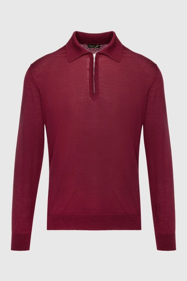 Cesare di Napoli man wool long sleeve polo burgundy for men buy with prices and photos 147332 - photo 1