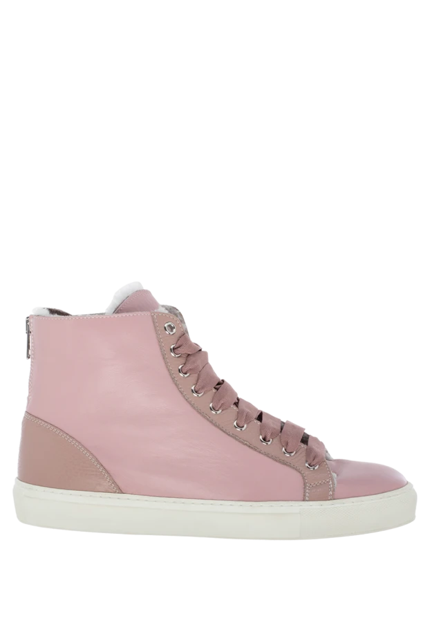 Lisa Conte woman pink leather and fur sneakers for women buy with prices and photos 147393 - photo 1