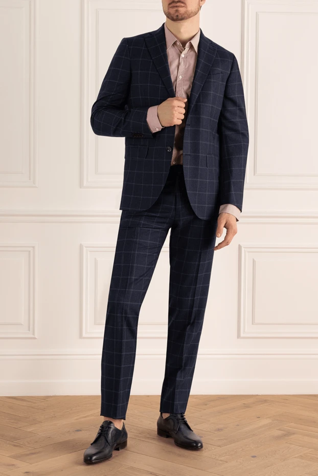 Sartoria Latorre man men's suit made of wool and cashmere, blue buy with prices and photos 147408 - photo 2