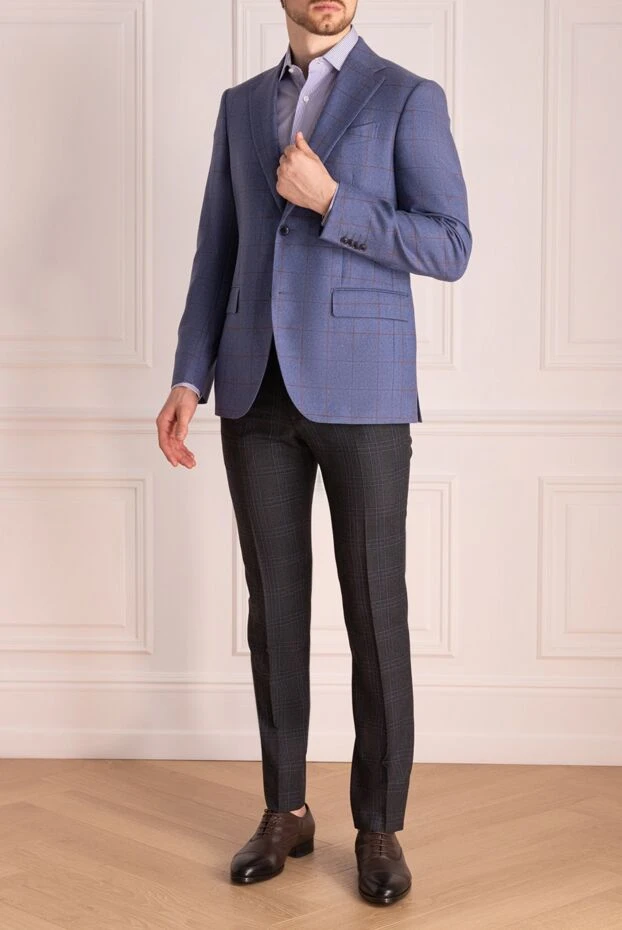 Sartoria Latorre man blue wool jacket for men buy with prices and photos 147416 - photo 2