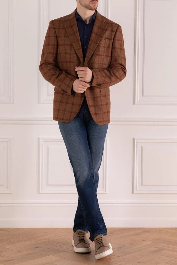 Sartoria Latorre мужские пиджак из шерсти и кашемира бежевый мужской купить с ценами и фото 147417 - фото 2