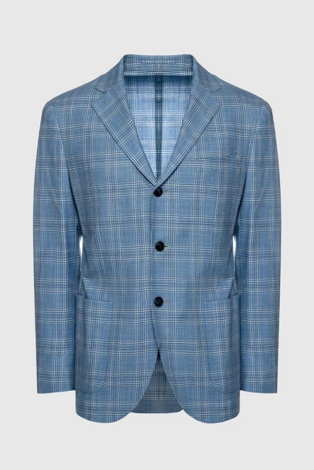 Lubiam мужские пиджак из шерсти голубой мужской купить с ценами и фото 147460 - фото 1