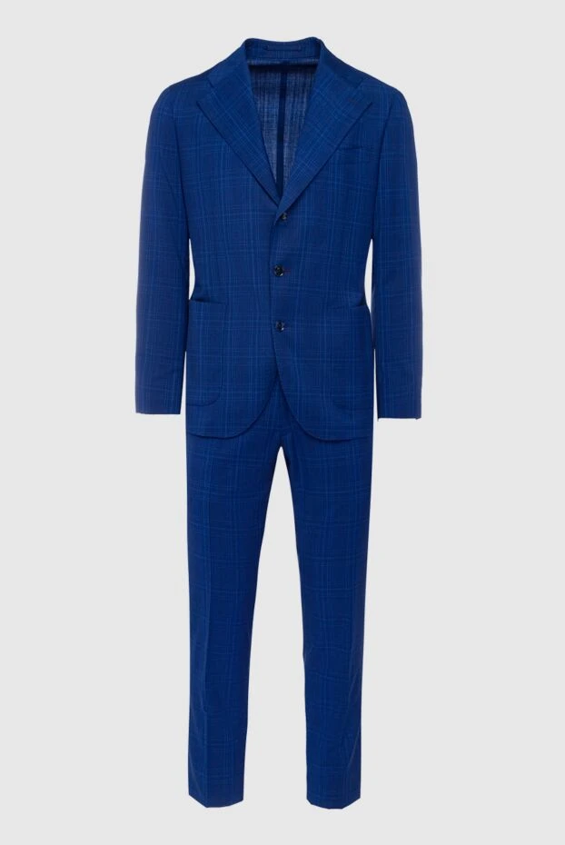 Cesare di Napoli мужские костюм мужской из шерсти синий купить с ценами и фото 147463 - фото 1