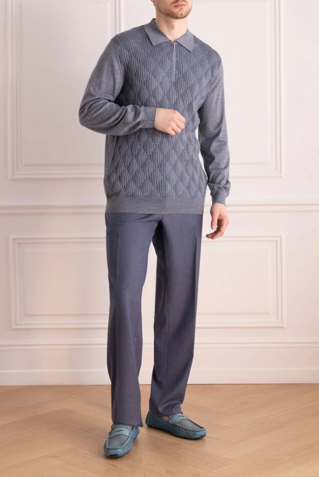 Lubiam man men's gray wool trousers buy with prices and photos 147478 - photo 2