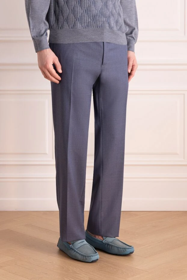 Jacob Cohen man blue wool and silk jeans for men 148845 - photo 3