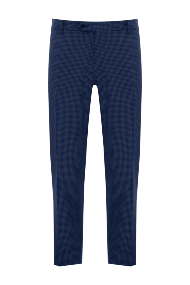 Lubiam мужские брюки из шерсти синие мужские купить с ценами и фото 147479 - фото 1