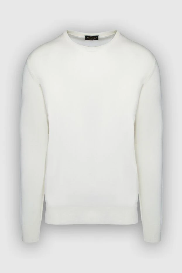 Cesare di Napoli man cashmere and silk jumper white for men buy with prices and photos 147499 - photo 1