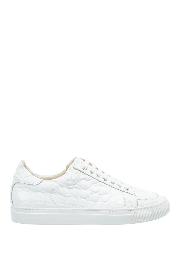 Cesare di Napoli man white crocodile leather sneakers for men buy with prices and photos 147572 - photo 1