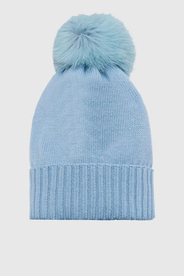 D.Exterior blue women's hat with a large pompom on top 147625 - photo 1