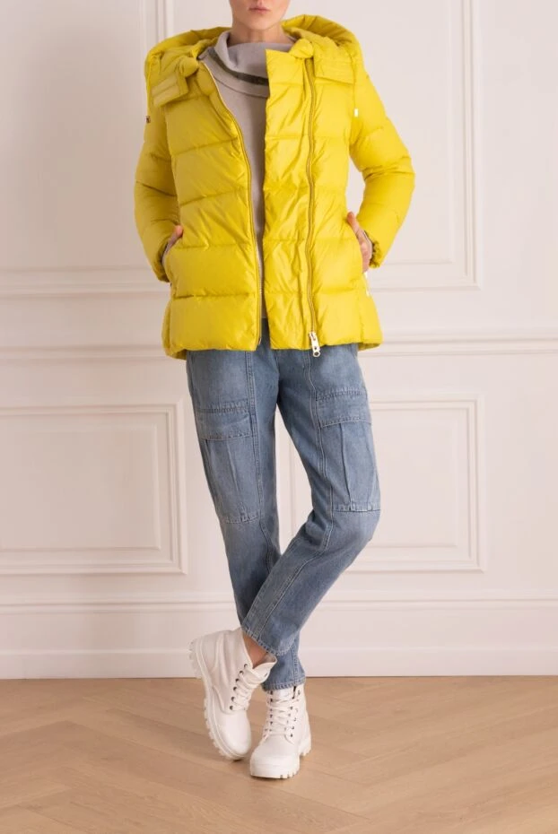 Violanti woman women's yellow polyamide down jacket 147632 - photo 2