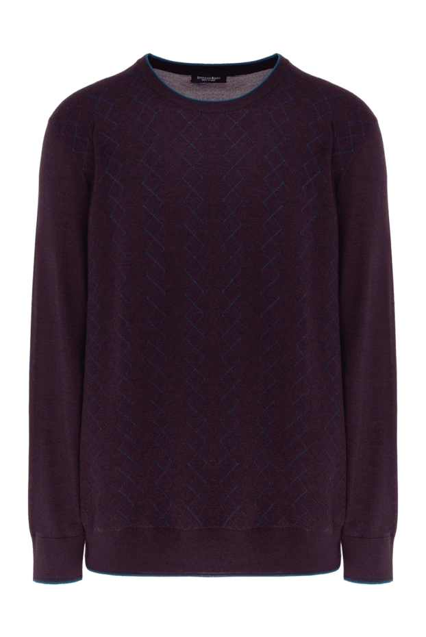 Джемпер з кашеміру та шовку фіолетовий чоловічий - фото 1