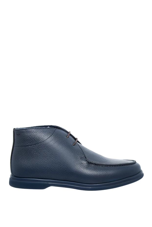 Andrea Ventura мужские мужские ботинки из кожи синие купить с ценами и фото 147689 - фото 1