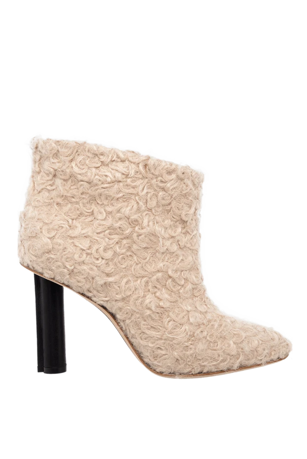 Stephen Venezia women's beige leather boots with a textured surface 147708 - photo 1