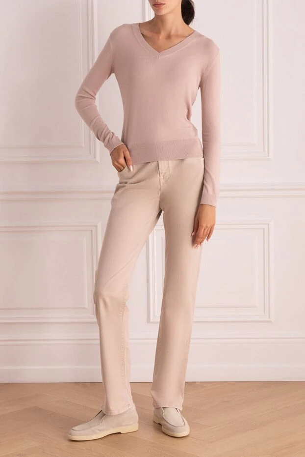 Biancalancia woman pink nylon and viscose jumper for women buy with prices and photos 147712 - photo 2