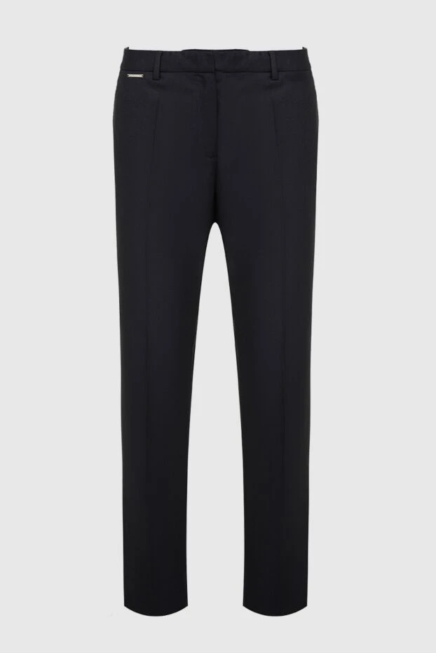 Biancalancia women's straight fitted wool trousers blue 147720 - photo 1