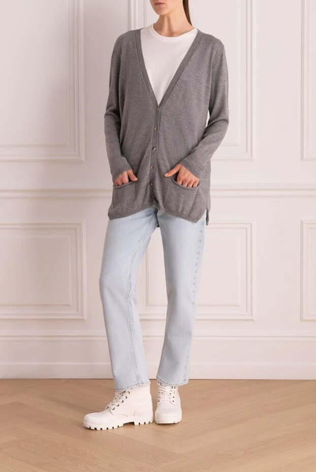 Biancalancia woman gray woolen cardigan for women buy with prices and photos 147722 - photo 2