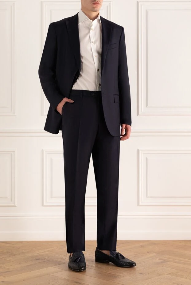 Sartoria Latorre man men's suit made of wool, blue buy with prices and photos 147746 - photo 2
