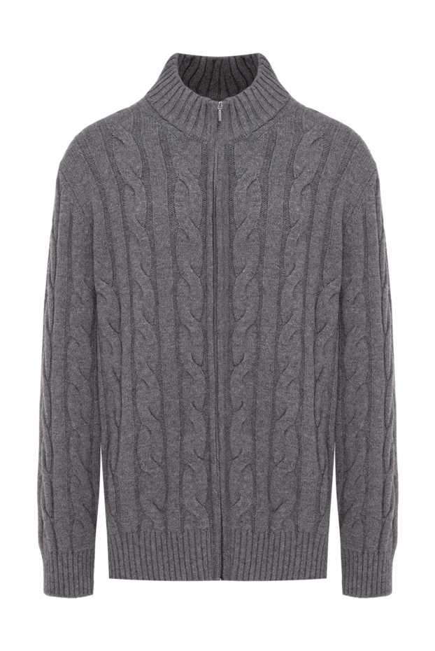 Cesare di Napoli man men's cardigan made of wool and cashmere, gray buy with prices and photos 147771 - photo 1