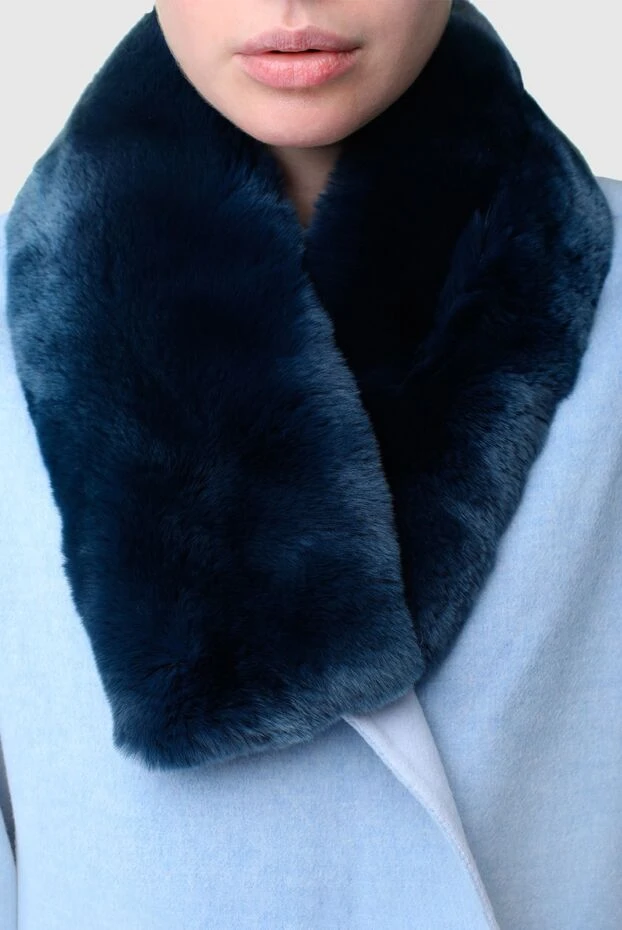 Intuition woman blue fur scarf for women 147984 - photo 2