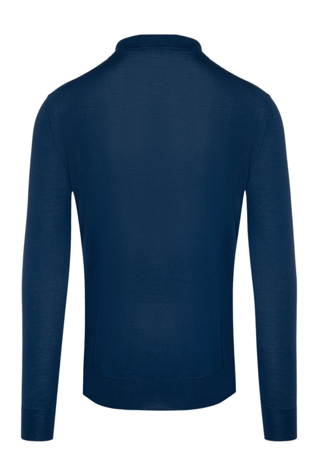 Cesare di Napoli man wool and cashmere long sleeve polo blue for men buy with prices and photos 148038 - photo 2