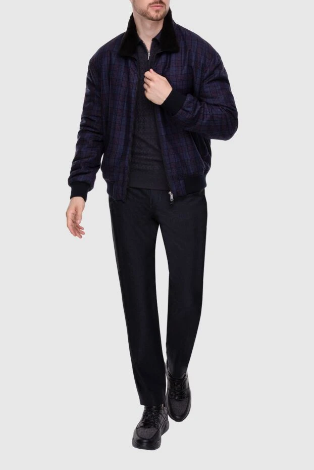 Tombolini man wool, cashmere and silk jacket blue for men buy with prices and photos 148039 - photo 2