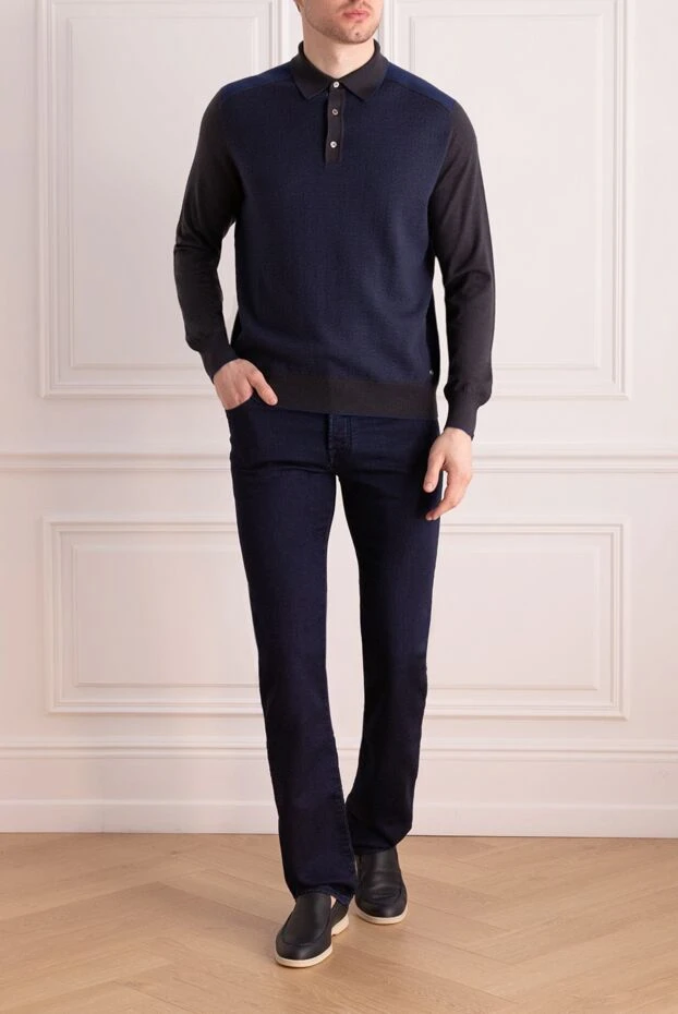 Jacob Cohen чоловічі джинси із текстилю сині чоловічі купити фото з цінами 148045 - фото 2