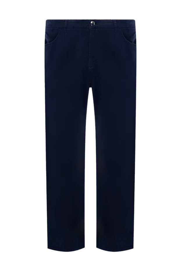 Zilli мужские брюки из хлопка синие мужские купить с ценами и фото 148160 - фото 1