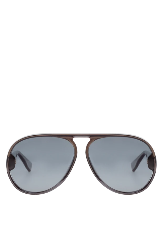 Men's gray metal and plastic sunglasses for sun protection