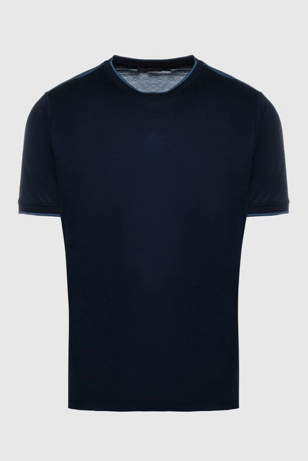 Matt Chaz basic dark blue t-shirt with decorative stitching along the edges 195535 - photo 1