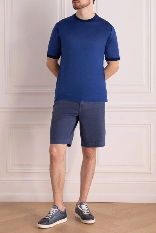 Cesare di Napoli cotton t-shirt with decorative trim along the edges of the sleeves and neckline (markdown) 197810 - photo 2