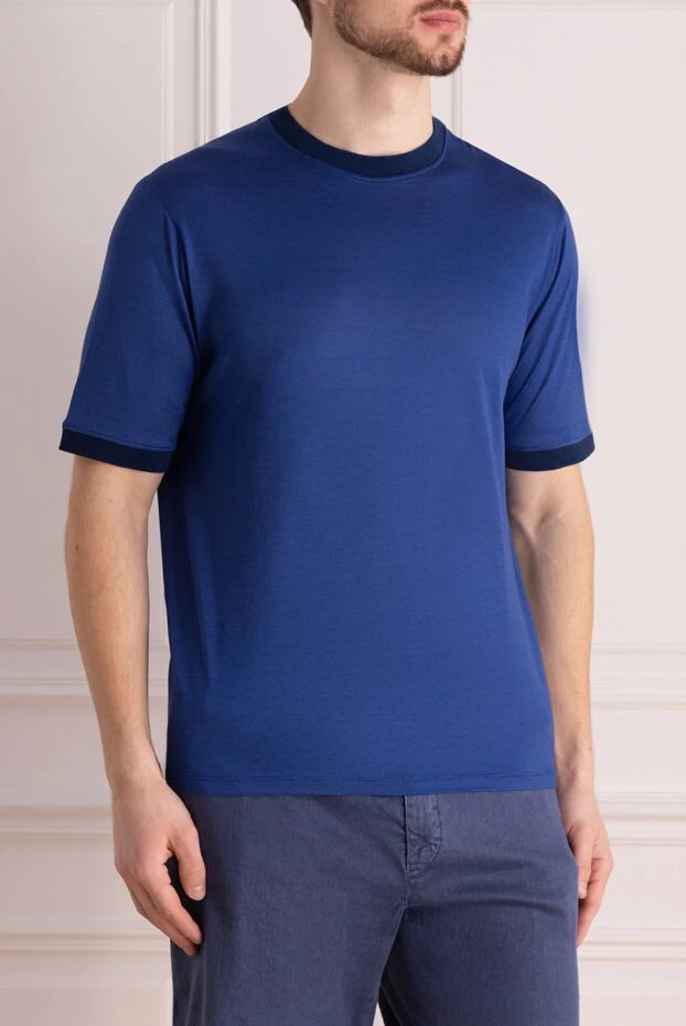 Cesare di Napoli cotton t-shirt with decorative trim along the edges of the sleeves and neckline (markdown) 197810 - photo 3