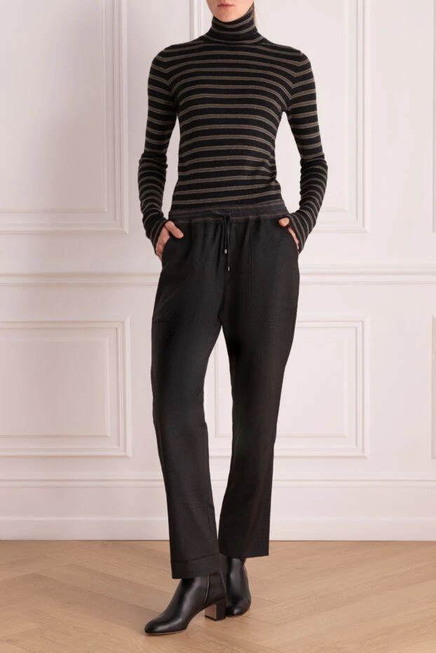 Tonet женские брюки из шерсти черные женские купить с ценами и фото 148247 - фото 2