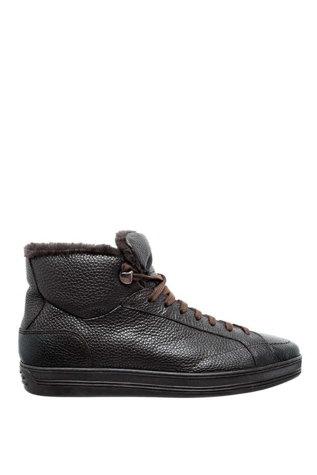 Doucal`s man brown leather sneakers for men buy with prices and photos 148282 - photo 1