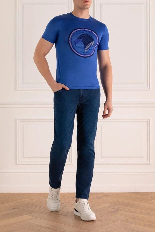 Zilli мужские джинсы из хлопка синие мужские купить с ценами и фото 148338 - фото 2